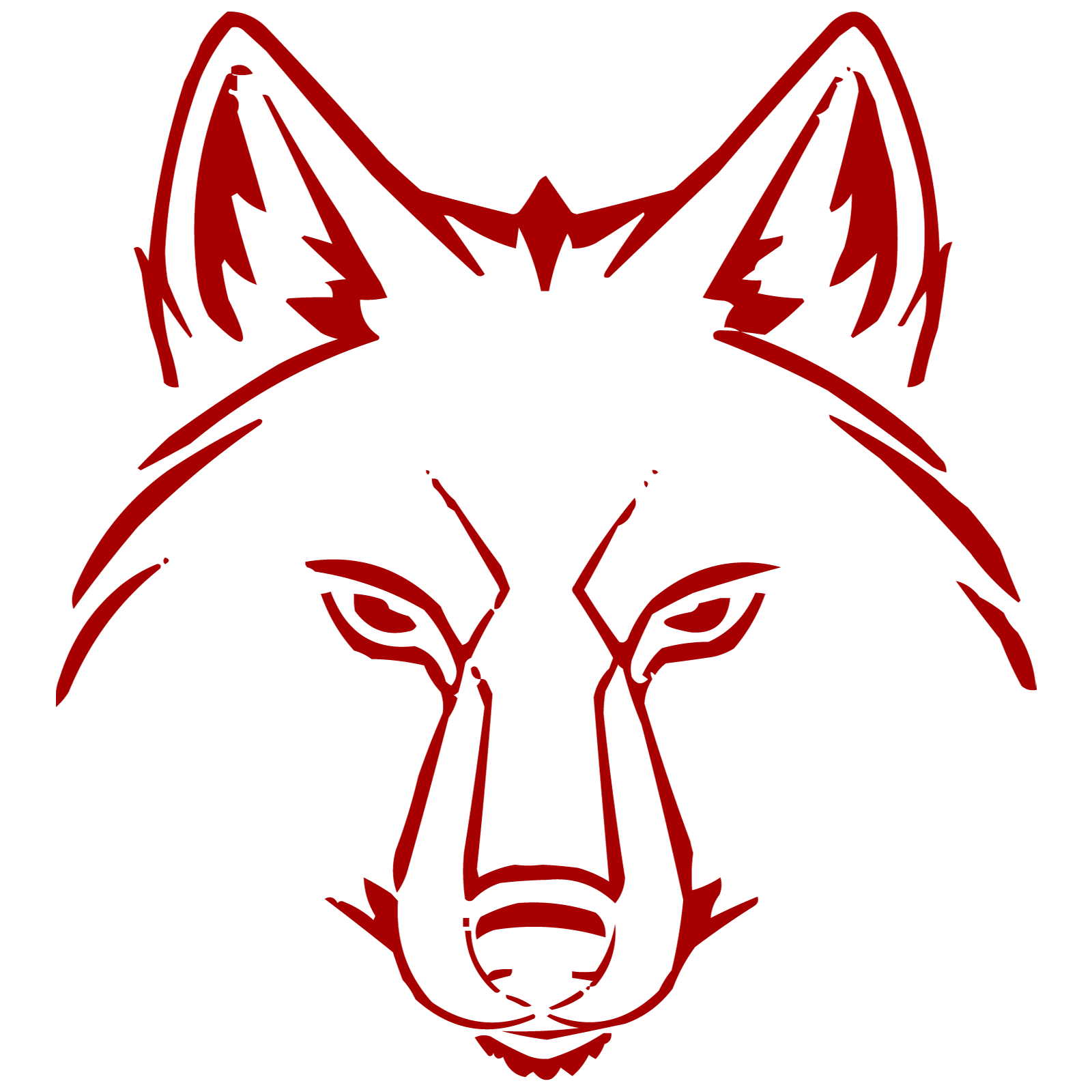 The Blood Wolves Chapter symbol, a frontal wolf head in red, tribal art style.