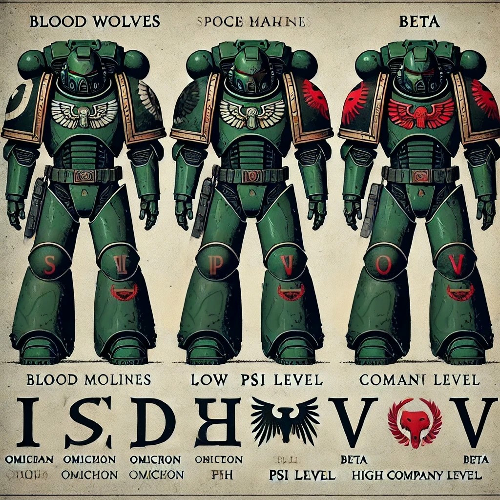 Blood Wolves armor patterns with psy-markings.