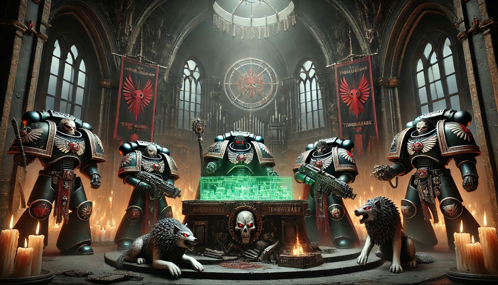 Blood Wolves and their war-beasts planning an operation.