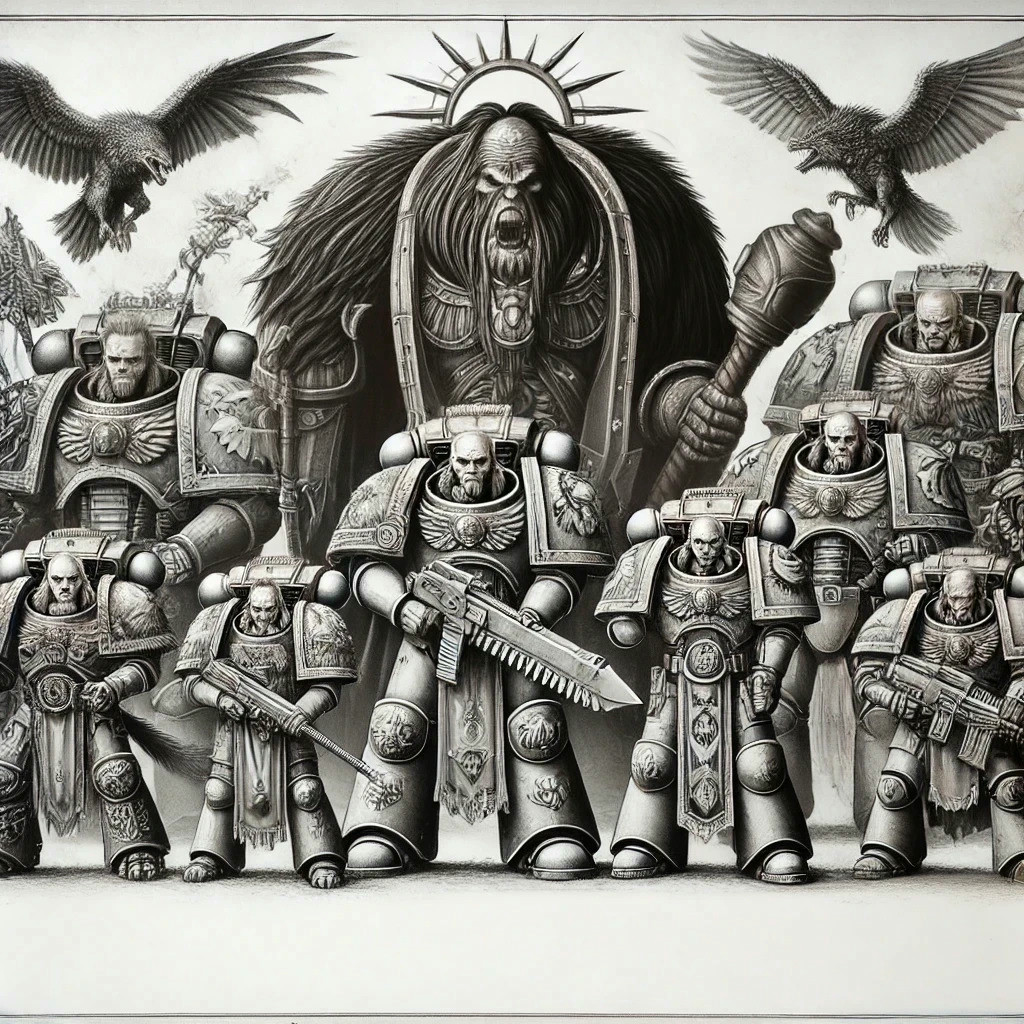 A sketch of the Blood Wolves leadership.