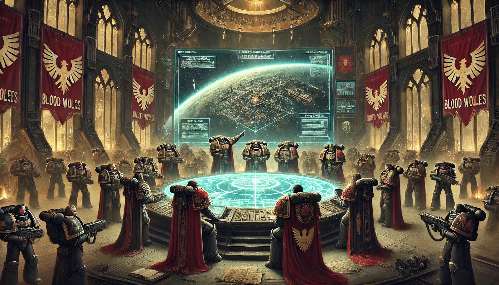Blood Wolves planning a larger campaign on the flagship of their fleet.